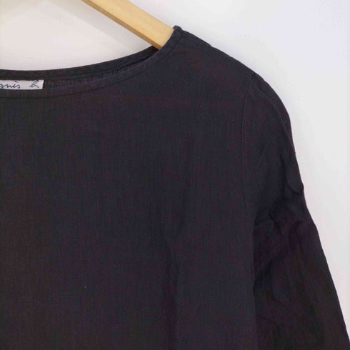 アニエスベー agnes b. PARIS リネン ボートネックカットソー レディース