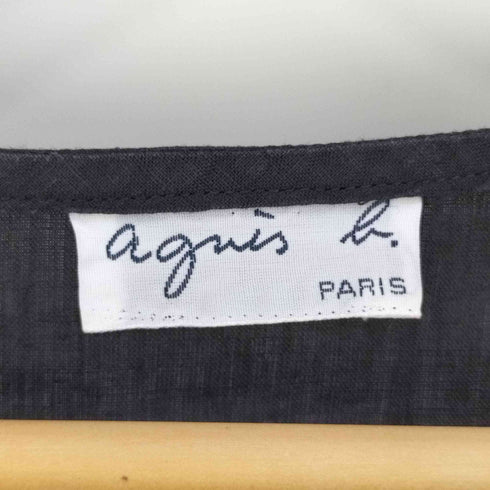 アニエスベー agnes b. PARIS リネン ボートネックカットソー レディース