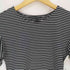 アルマーニエクスチェンジ ARMANI EXCHANGE フリルスリーブ ボーダー柄 ビスコースワンピース レディース import:XS