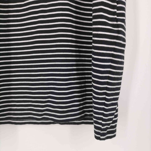 アルマーニエクスチェンジ ARMANI EXCHANGE フリルスリーブ ボーダー柄 ビスコースワンピース レディース import:XS