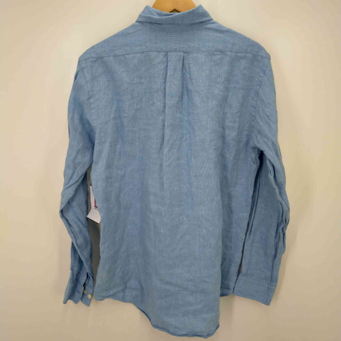 ブルックスブラザーズ BROOKS BROTHERS ボタンダウン ロングスリーブリネン シャツ メンズ import:M