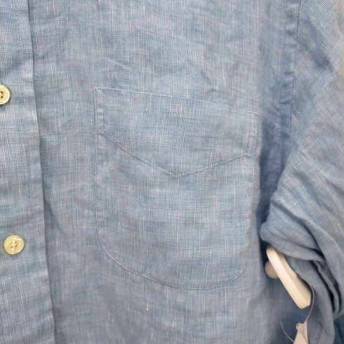 ブルックスブラザーズ BROOKS BROTHERS ボタンダウン ロングスリーブリネン シャツ メンズ import:M