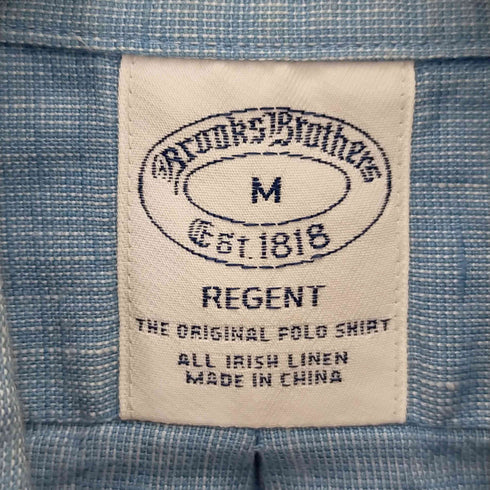 ブルックスブラザーズ BROOKS BROTHERS ボタンダウン ロングスリーブリネン シャツ メンズ import:M