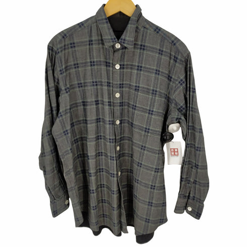 コムデギャルソンオム COMME des GARCONS HOMME 90S 田中期 田中オム チェックL/Sシャツ ラウンドカット 1ポケット レディース