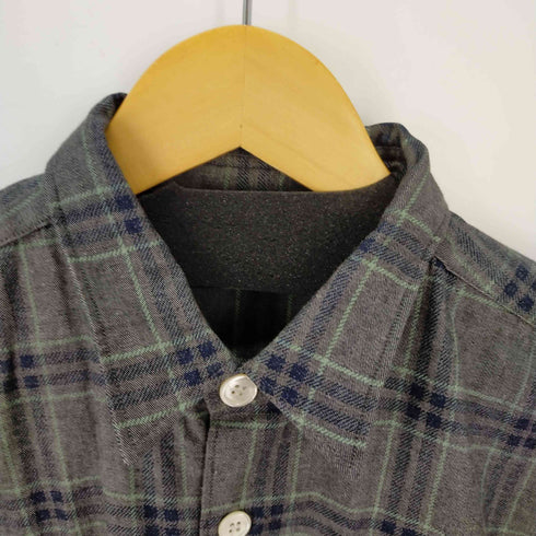 コムデギャルソンオム COMME des GARCONS HOMME 90S 田中期 田中オム チェックL/Sシャツ ラウンドカット 1ポケット レディース