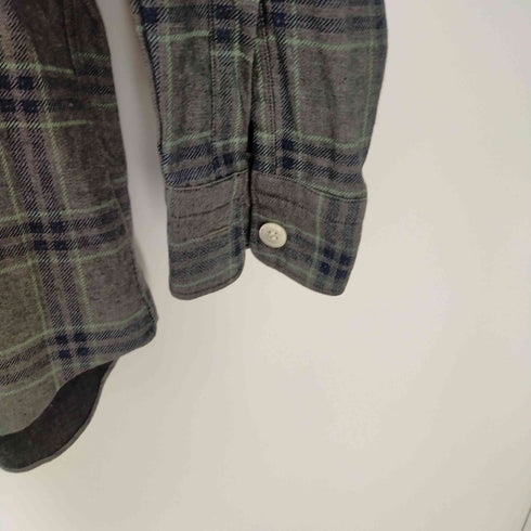 コムデギャルソンオム COMME des GARCONS HOMME 90S 田中期 田中オム チェックL/Sシャツ ラウンドカット 1ポケット レディース