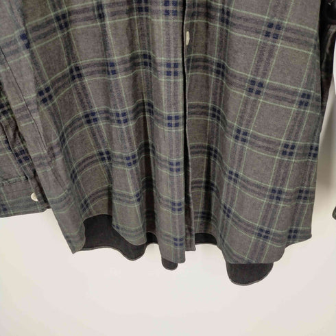 コムデギャルソンオム COMME des GARCONS HOMME 90S 田中期 田中オム チェックL/Sシャツ ラウンドカット 1ポケット レディース