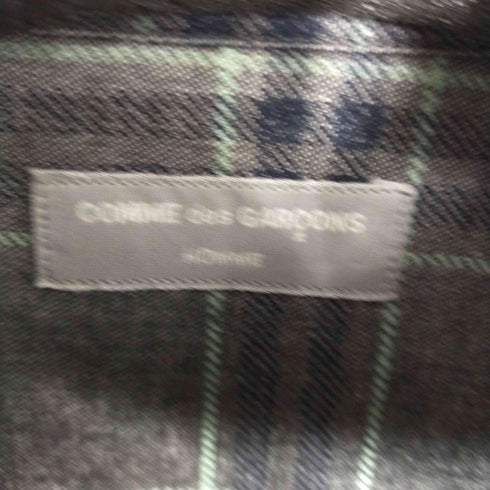コムデギャルソンオム COMME des GARCONS HOMME 90S 田中期 田中オム チェックL/Sシャツ ラウンドカット 1ポケット レディース