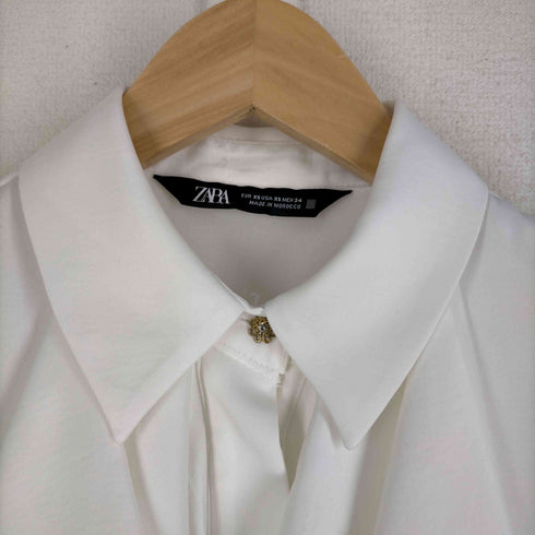 ザラ ZARA ビジュー付き フリルブラウス レディース import:XS