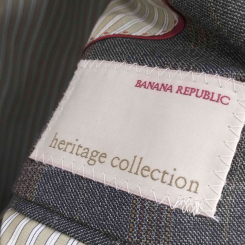 バナナリパブリック ヘリテージコレクション banana republic heritage collection マドラスチェック 2Bテーラードジャケット メンズ US:38