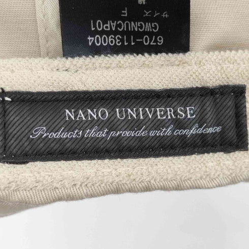 ナノユニバース nano universe コットンツイルキャップ メンズ