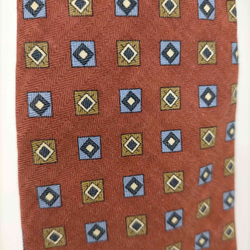 ブルックスブラザーズ BROOKS BROTHERS MADE IN USA 90S MAKERS シルクコットン総柄ネクタイ メンズ
