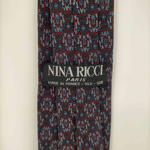 ニナリッチ NINA RICCI MADE IN FRANCE 総柄シルクネクタイ メンズ