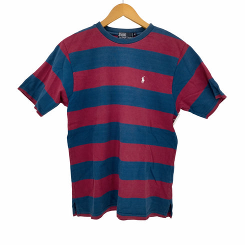 ポロバイラルフローレン Polo by RALPH LAUREN スモールポニー刺繍太ボーダークルーネックTシャツ メンズ import:M