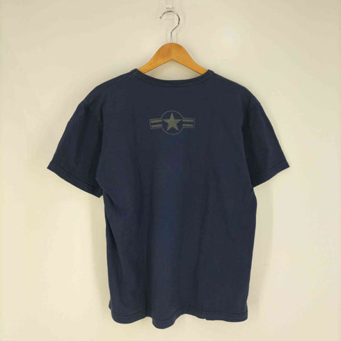 バズリクソンズ BUZZ RICKSONS USA製 U.S. AIR FORCE プリント クルーネックTシャツ メンズ import:XL