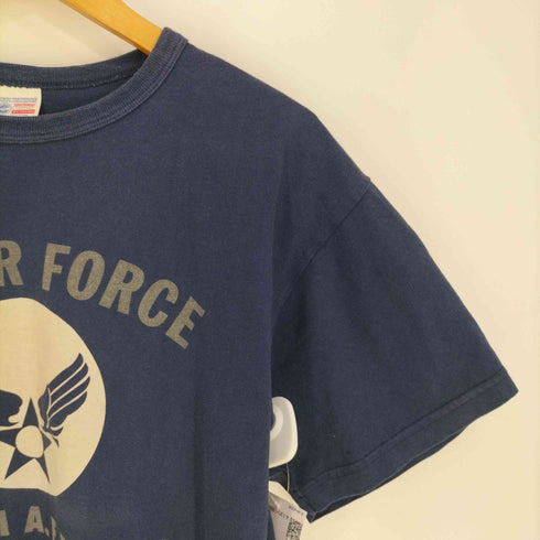 バズリクソンズ BUZZ RICKSONS USA製 U.S. AIR FORCE プリント クルーネックTシャツ メンズ import:XL