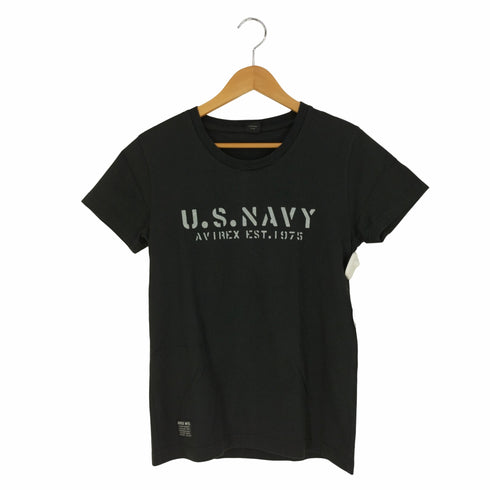 アヴィレックス AVIREX フロントプリント バックパッチ クルーネックTシャツ メンズ import:M