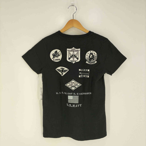 アヴィレックス AVIREX フロントプリント バックパッチ クルーネックTシャツ メンズ import:M