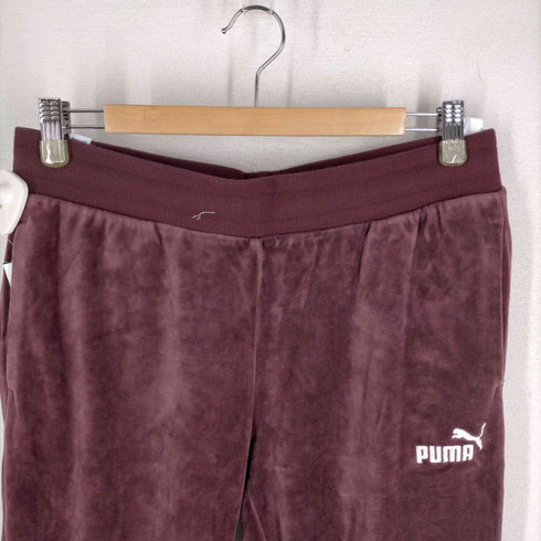 プーマ PUMA 刺繍ロゴ ベロアパンツ レディース JPN:L