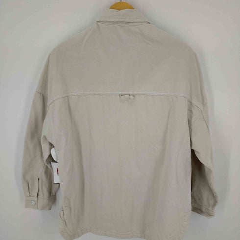 ベルシュカ BERSHKA アイボリー デニムシャツジャケット レディース import:M