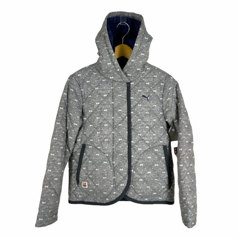 プーマ PUMA リボン柄 フード付きキルティングジャケット レディース import:S