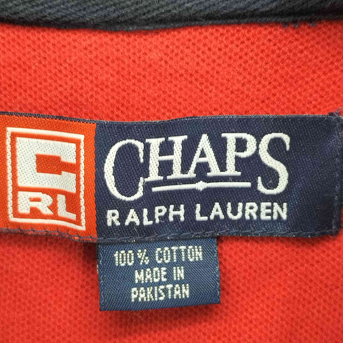 チャップスラルフローレン CHAPS RALPH LAUREN 2000 ロゴ刺繍 ポロシャツ メンズ JPN:M