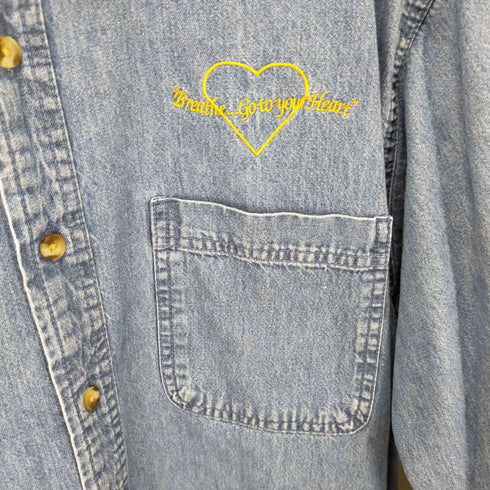 ultra club ワンポイント刺繍デニムシャツ メンズ L