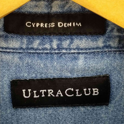 ultra club ワンポイント刺繍デニムシャツ メンズ L