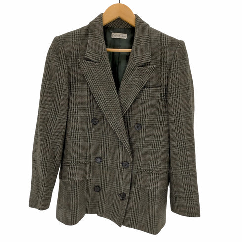 カルバンクライン CALVIN KLEIN チェック柄 ダブルジャケット レディース JPN:L