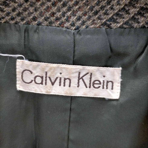 カルバンクライン CALVIN KLEIN チェック柄 ダブルジャケット レディース JPN:L