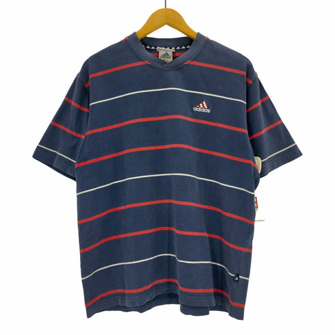 アディダス adidas 90s パフォーマンスロゴ ボーダクルーネックTシャツ メンズ JPN:L