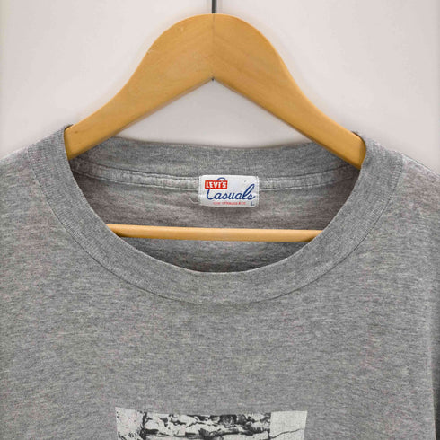 リーバイス Levis 99年製 USA製 フロントプリント クルーネックTシャツ メンズ JPN:L