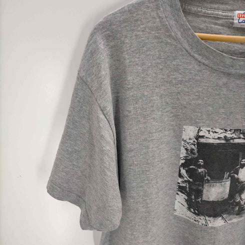 リーバイス Levis 99年製 USA製 フロントプリント クルーネックTシャツ メンズ JPN:L