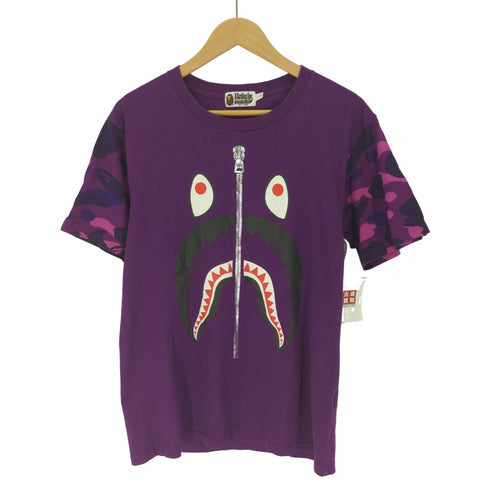 アベイシングエイプ A BATHING APE シャーク プリント ABC COMO スリーブ S/S Tシャツ メンズ JPN:L