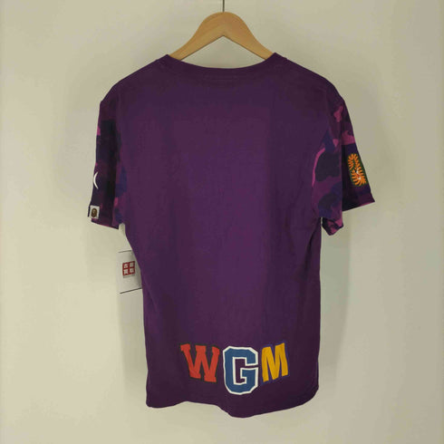 アベイシングエイプ A BATHING APE シャーク プリント ABC COMO スリーブ S/S Tシャツ メンズ JPN:L