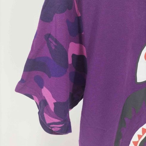 アベイシングエイプ A BATHING APE シャーク プリント ABC COMO スリーブ S/S Tシャツ メンズ JPN:L