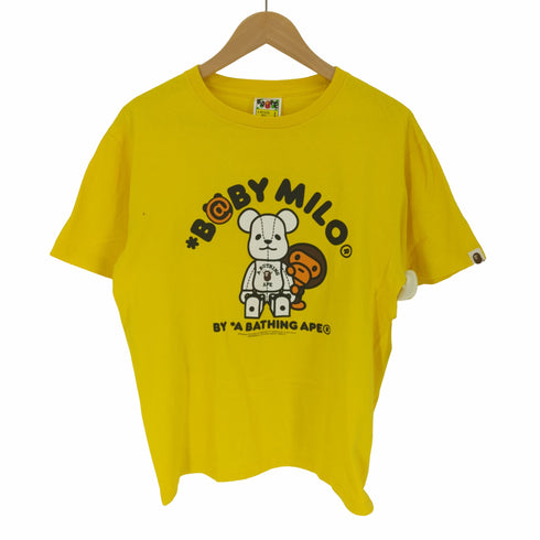 アベイシングエイプ A BATHING APE コラボ BABY MILO プリント S/S Tシャツ メンズ JPN:L