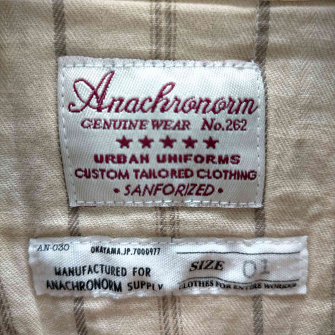 アナクロノーム Anachronorm 襟切替 ポロシャツ メンズ 01