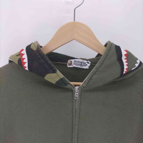 アベイシングエイプ A BATHING APE BAPE LAND SHARK FULL ZIP HOODIE メンズ JPN:M