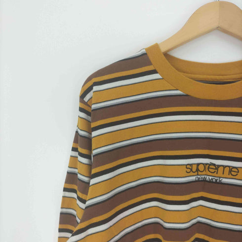 シュプリーム Supreme 15AW Classic Logo Multi Stripe L/S Top メンズ import:M