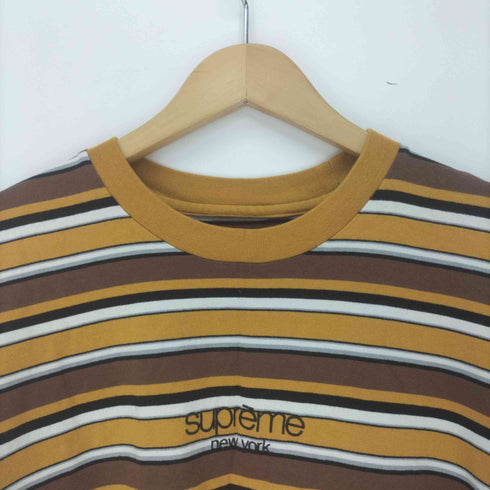 シュプリーム Supreme 15AW Classic Logo Multi Stripe L/S Top メンズ import:M