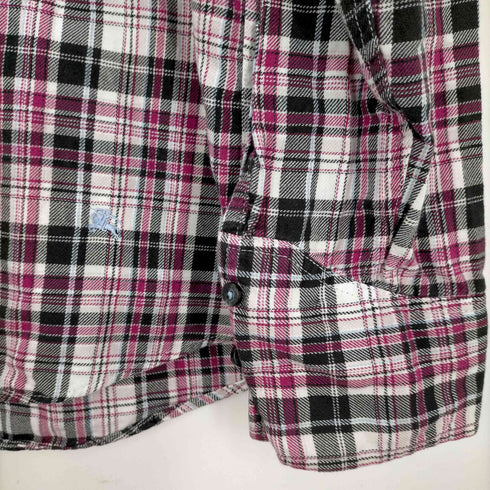 バーバリーブラックレーベル BURBERRY BLACK LABEL ホース刺繍ロゴ 長袖チェックシャツ メンズ 3