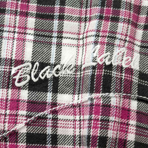 バーバリーブラックレーベル BURBERRY BLACK LABEL ホース刺繍ロゴ 長袖チェックシャツ メンズ 3