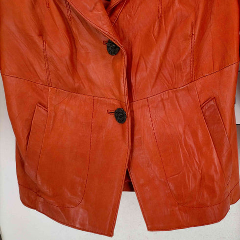 TANQS イタリア製 VERA PELLE REAL LEATHER 2Bジャケット レディース