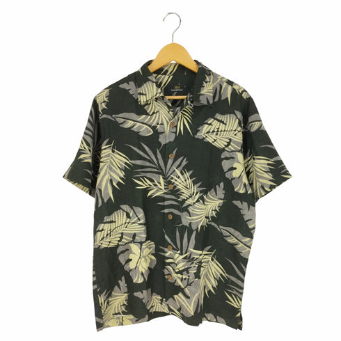 ジムトンプソン JIM THOMPSON 織柄 開襟オープンカラー シルクアロハシャツ メンズ import:S
