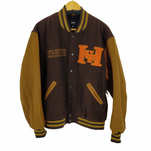ハフ HUF 23AW HARRISON VARSITY JACKET ライン ルーズシルエット スタジャン メンズ JPN:L
