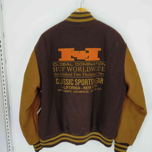 ハフ HUF 23AW HARRISON VARSITY JACKET ライン ルーズシルエット スタジャン メンズ JPN:L