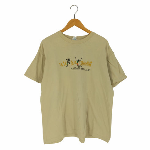 ALTVF USA製 シングルステッチ WE BE JAMMIN 刺繍ロゴ クルーネックTシャツ メンズ import:L