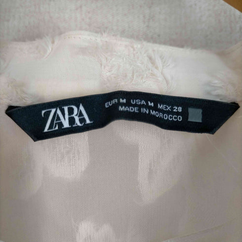 ザラ ZARA CONTRAST TEXTURED LOOSE FITTING BLOUSE レディース JPN:M