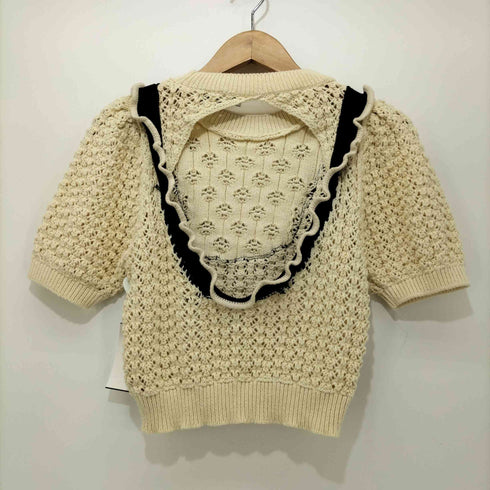 ザラ ZARA Knit Top with ruffles レディース import:S